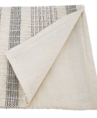 Woven Table Runner with Striped Design, 54" x 16"