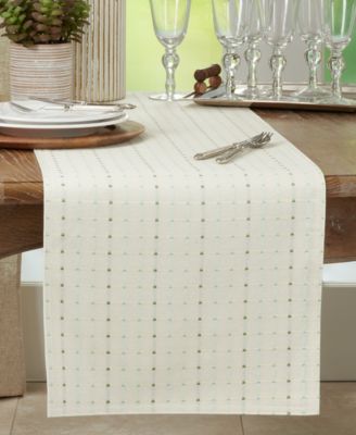 Table Runner with Stitched Line Design, 54" x 16"