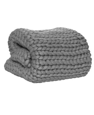 Chunky Knit Weighted Throw, 11.9 lbs, 48" x 72"