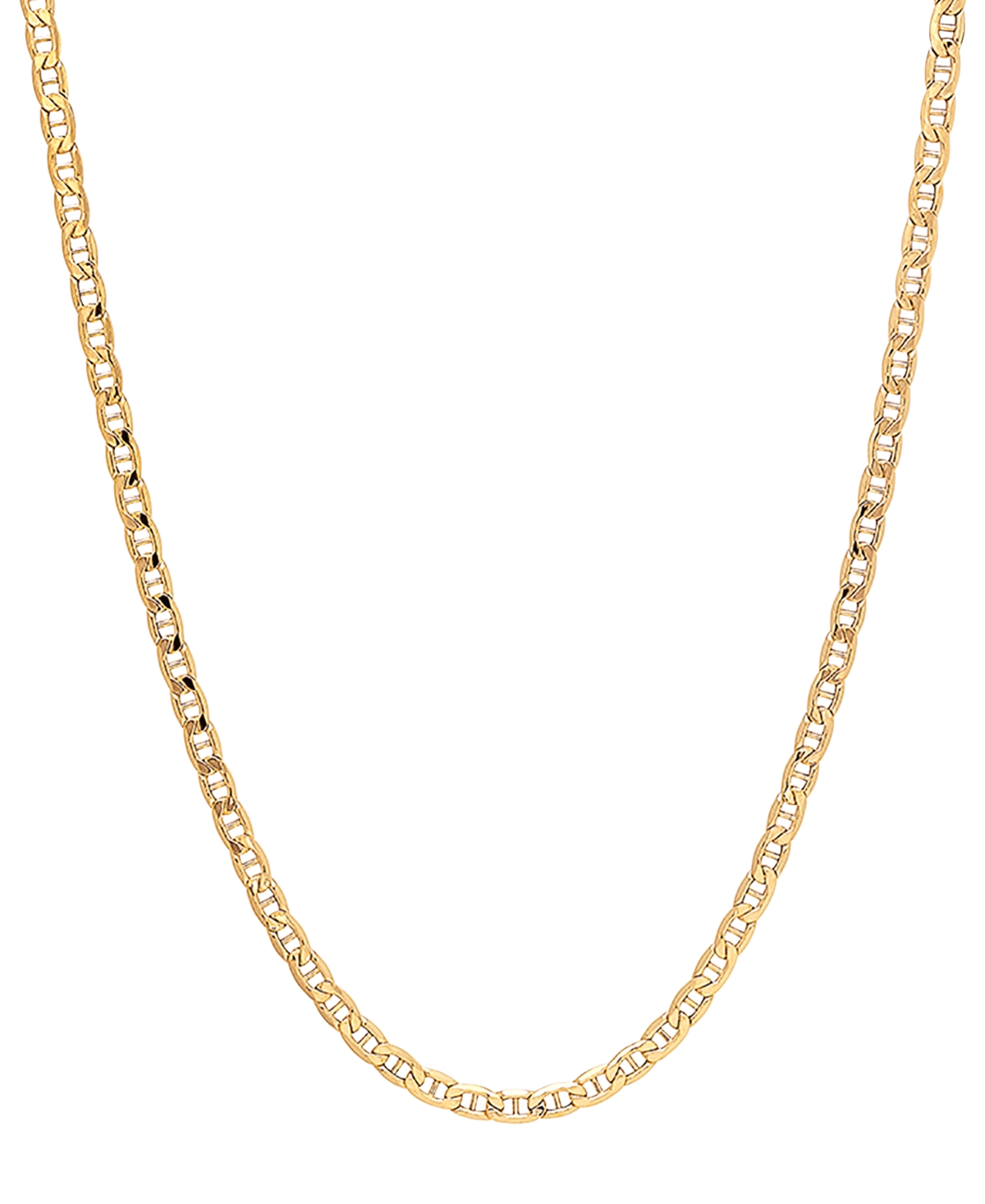 Shop Italian Gold 22" Mariner Link Chain Necklace (4mm) In 14k Gold In Yellow Gold