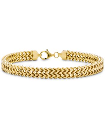 Macy's - Rail Link Chain Bracelet in 14k Gold-Plated Sterling Silver