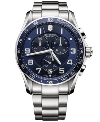 Victorinox Swiss Army - Men's Chronograph Classic XLS Stainless Steel Bracelet Watch 45mm 241652