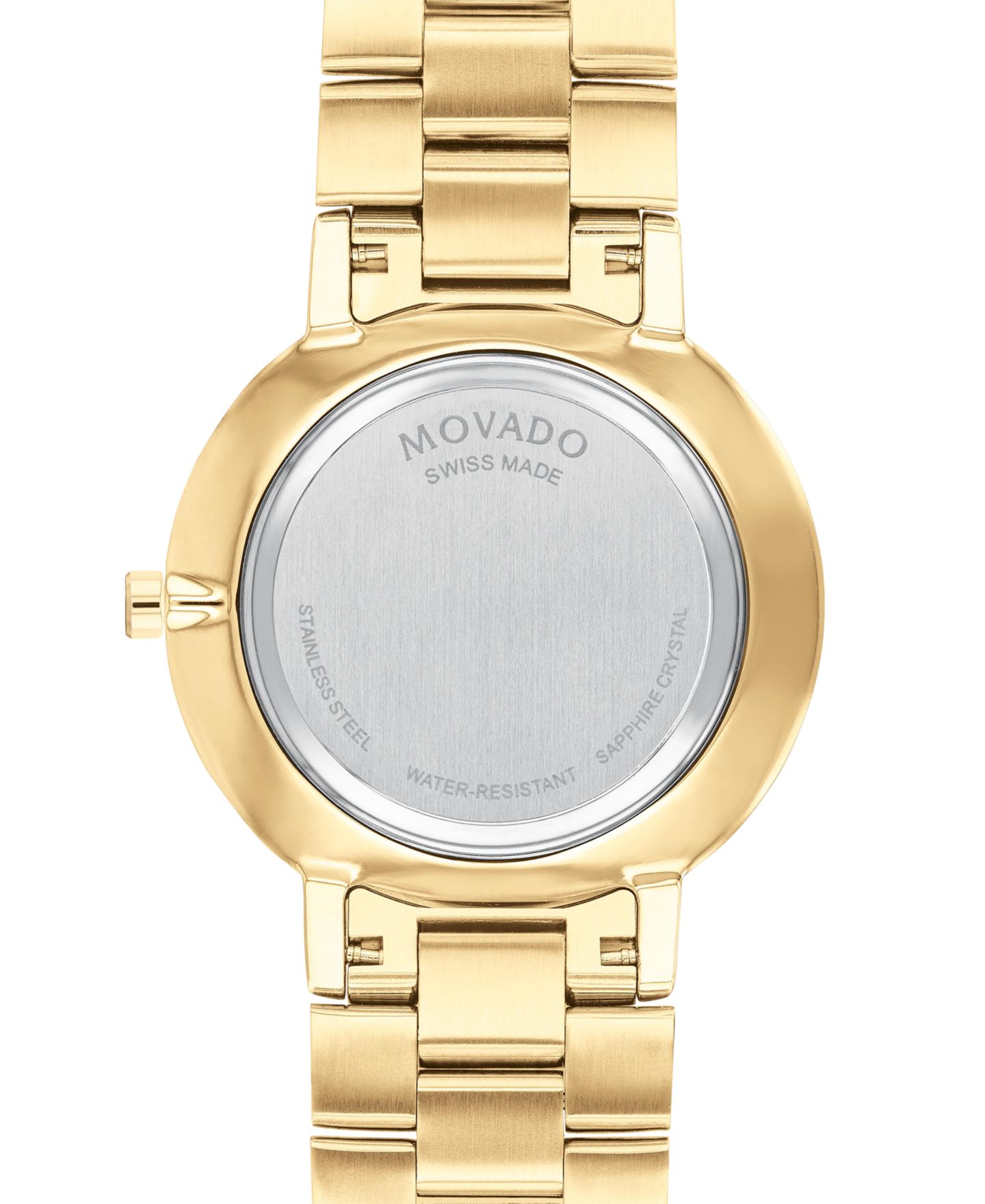 Мужские часы Movado Faceto Swiss Diamond (3/8 ct. t.w.) Gold-Tone PVD Bracelet Watch 39mm — фото 3