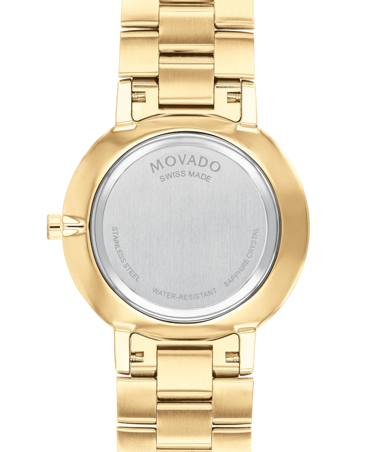Shop Movado Faceto Men's Swiss Diamond (3/8 Ct. T.w.) Gold-tone Pvd Bracelet Watch 39mm