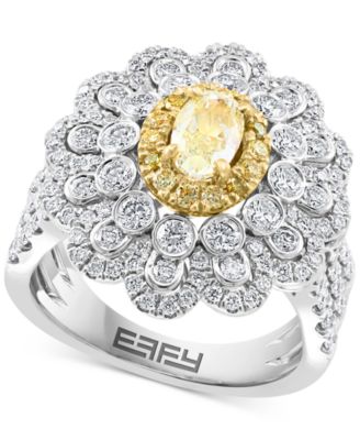 effy yellow diamond ring