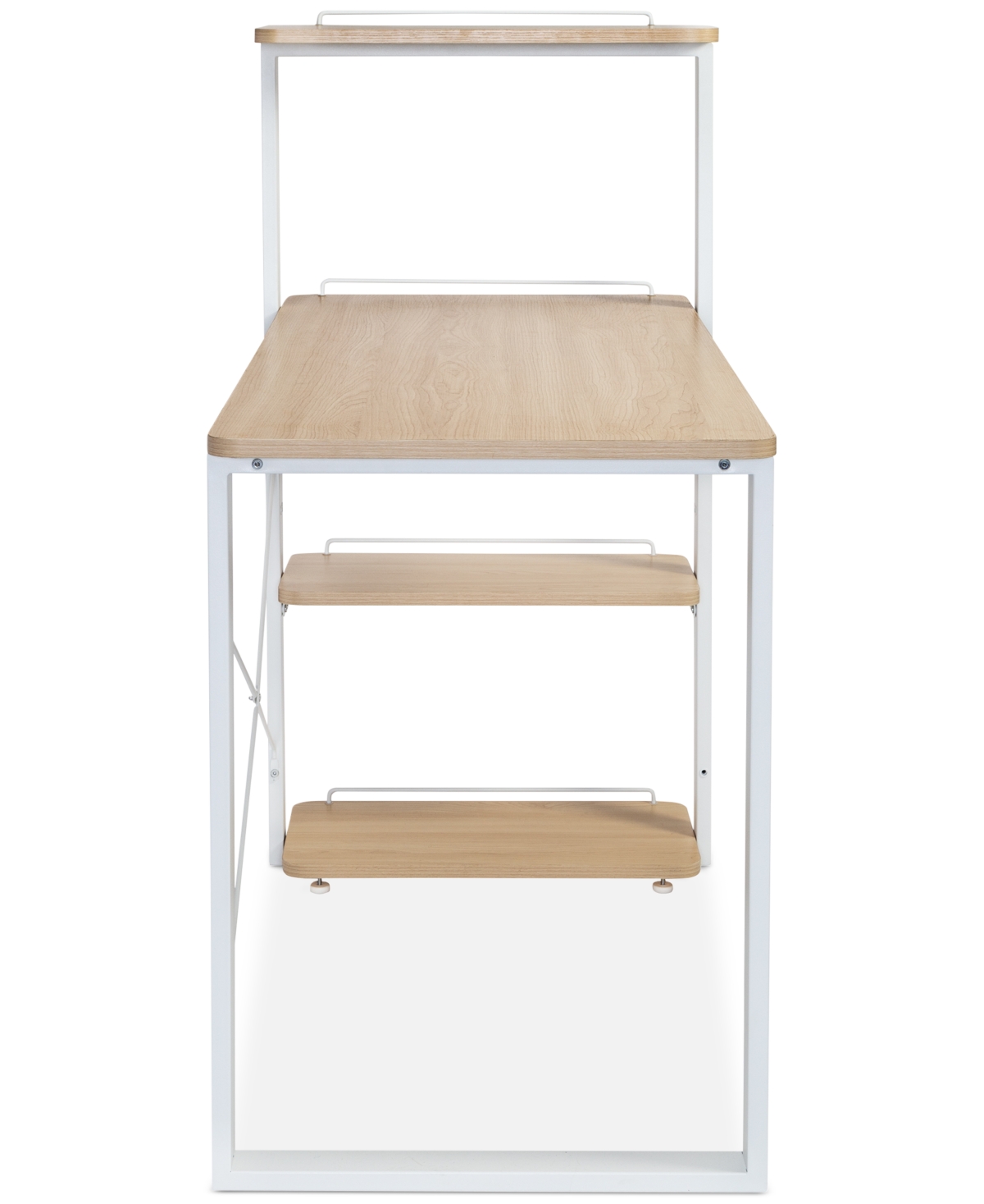 Honey Can Do Home Office Computer Desk With Shelves In White