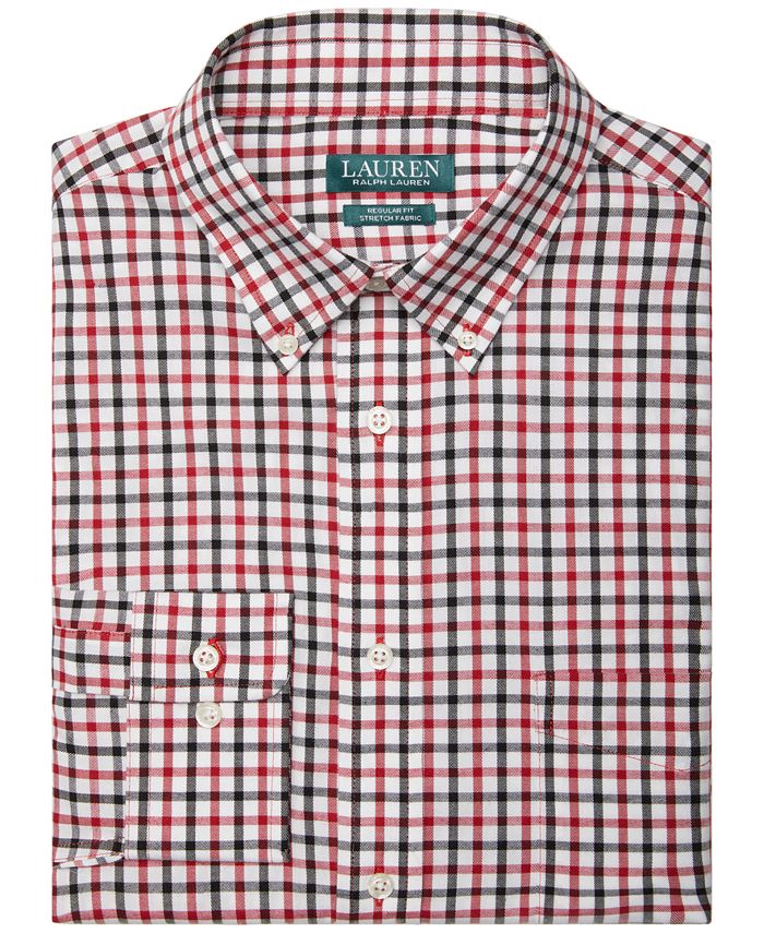 Lauren Ralph Lauren Men's Check Shorter Length Stretch Dress Shirt Macy's