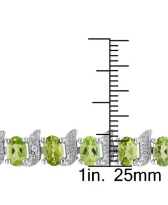 Aquamarine (9-5/8 ct. t.w.) & Diamond Accent S Link Bracelet in Sterling Silver