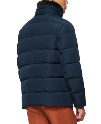 Men's Godwin Quilted Trucker Jacket with Removable Faux-Fur Trim