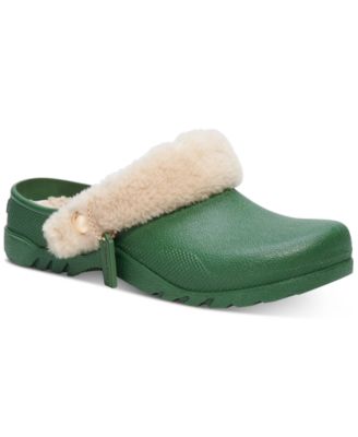 shearling clog coach