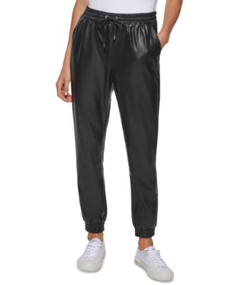 Calvin Klein - Faux Leather Jogger Pants