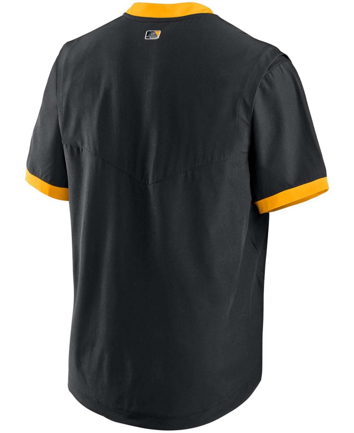 Shop Nike Men's Black, Gold Pittsburgh Pirates Authentic Collection Short Sleeve Hot Pullover Jacket In Black,gold-tone