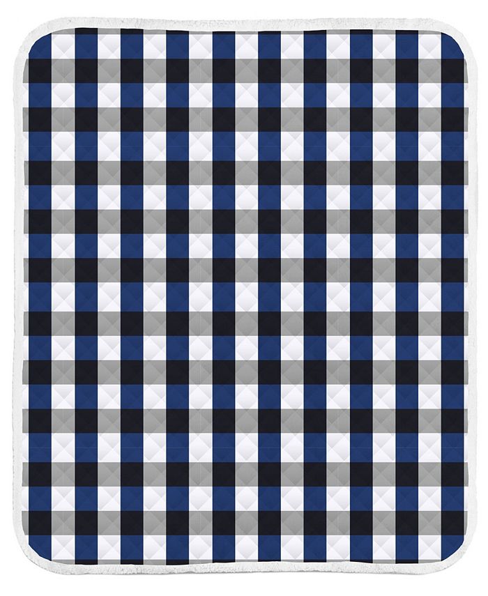 Mod Lifestyles Aspen Check Plaid Sherpa Back Quilted Throw, 60" x 50