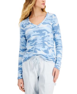 Style \u0026 Co Camo-Print Long-Sleeve T 