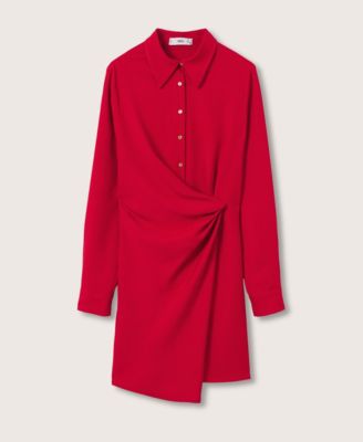 mango button shirt dress Belt shirt dress