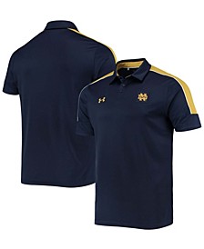 Men's Navy Notre Dame Fighting Irish Sideline Recruit Performance Polo Shirt