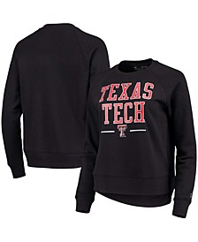 Women's Black Texas Tech Red Raiders All Day Fleece Raglan Pullover Sweatshirt