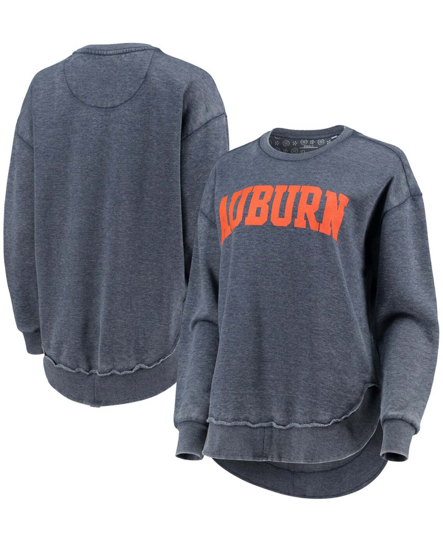 Женская толстовка Pressbox Navy Auburn Tigers Vintage-Like Wash Pullover — фото 1
