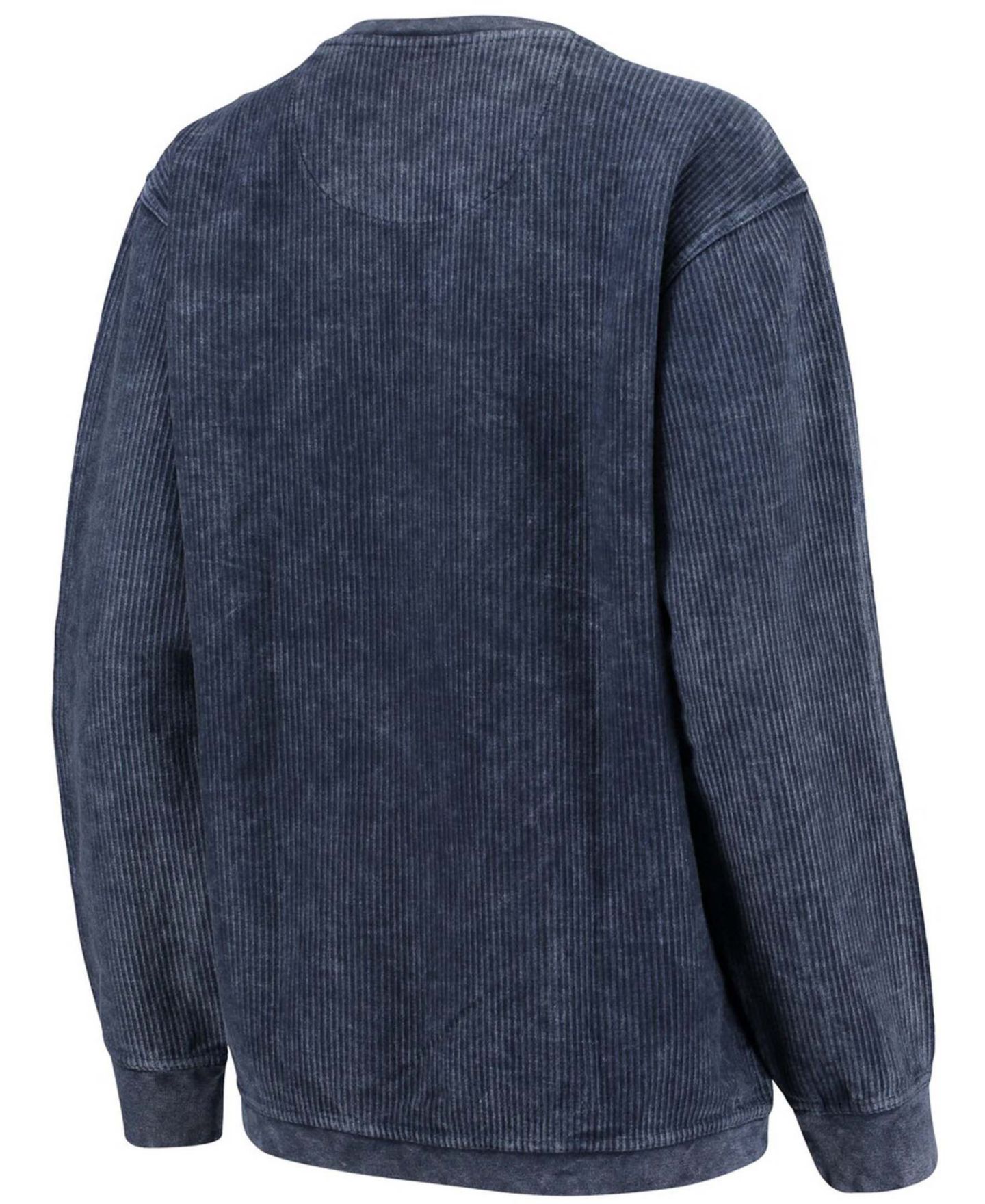 Женская толстовка Pressbox Navy Penn State Nittany Lions Comfy Cord Vintage-Like Wash Basic Arch Pullover — фото 2