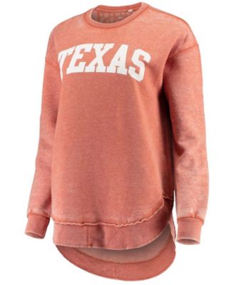 Women's Texas Orange Texas Longhorns Vintage-Like Wash Pullover Sweatshirt