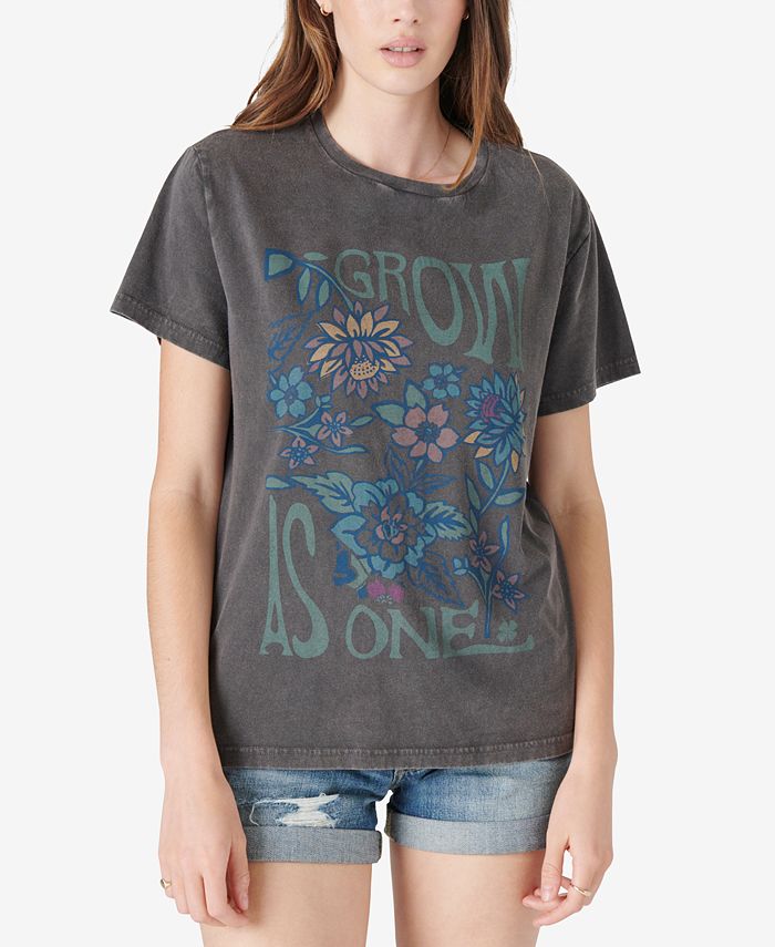 Lucky Brand Women's Cotton This Is My Fourth Graphic T-Shirt