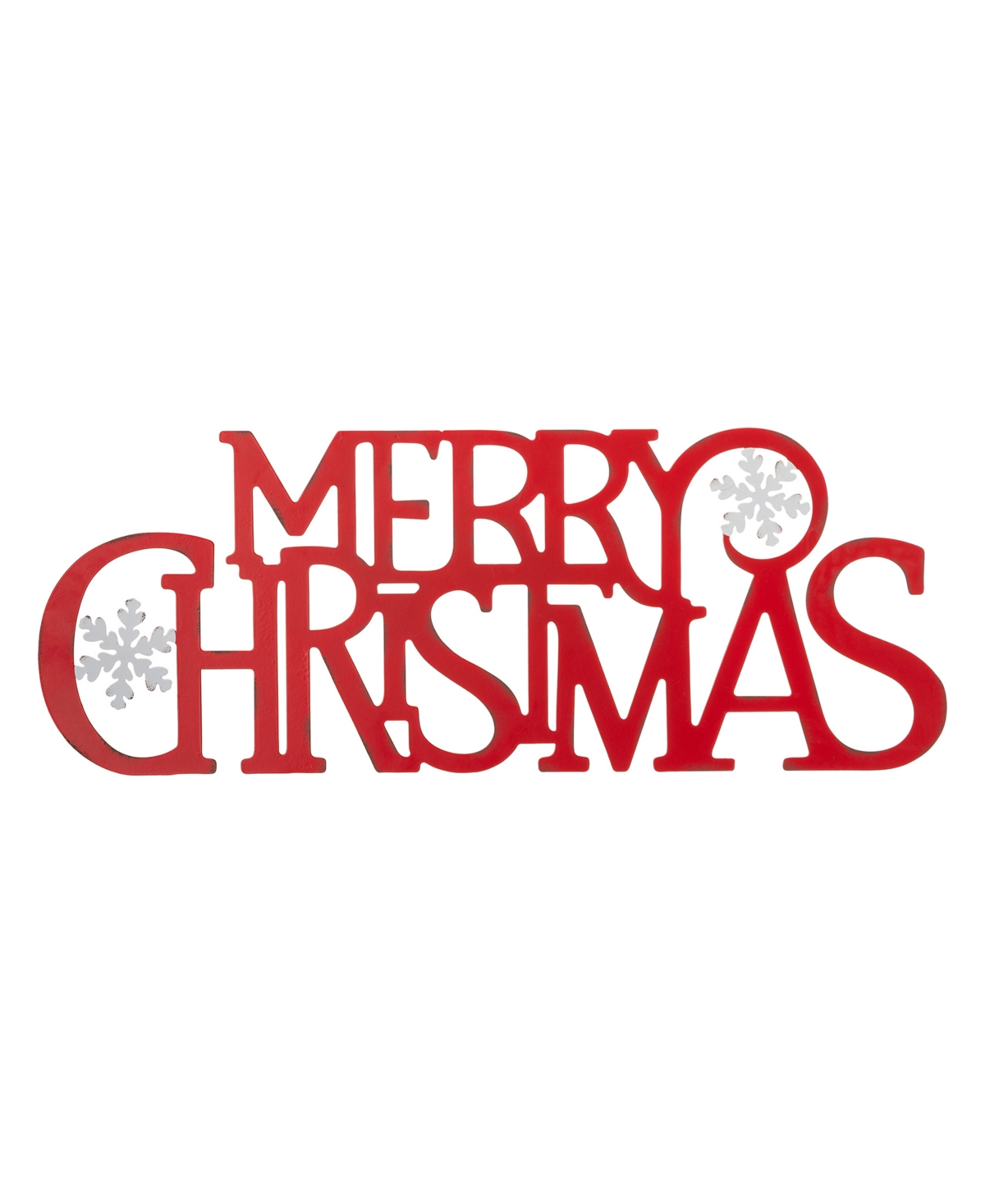 Metal Merry Christmas Wall Decor, 24" - Red