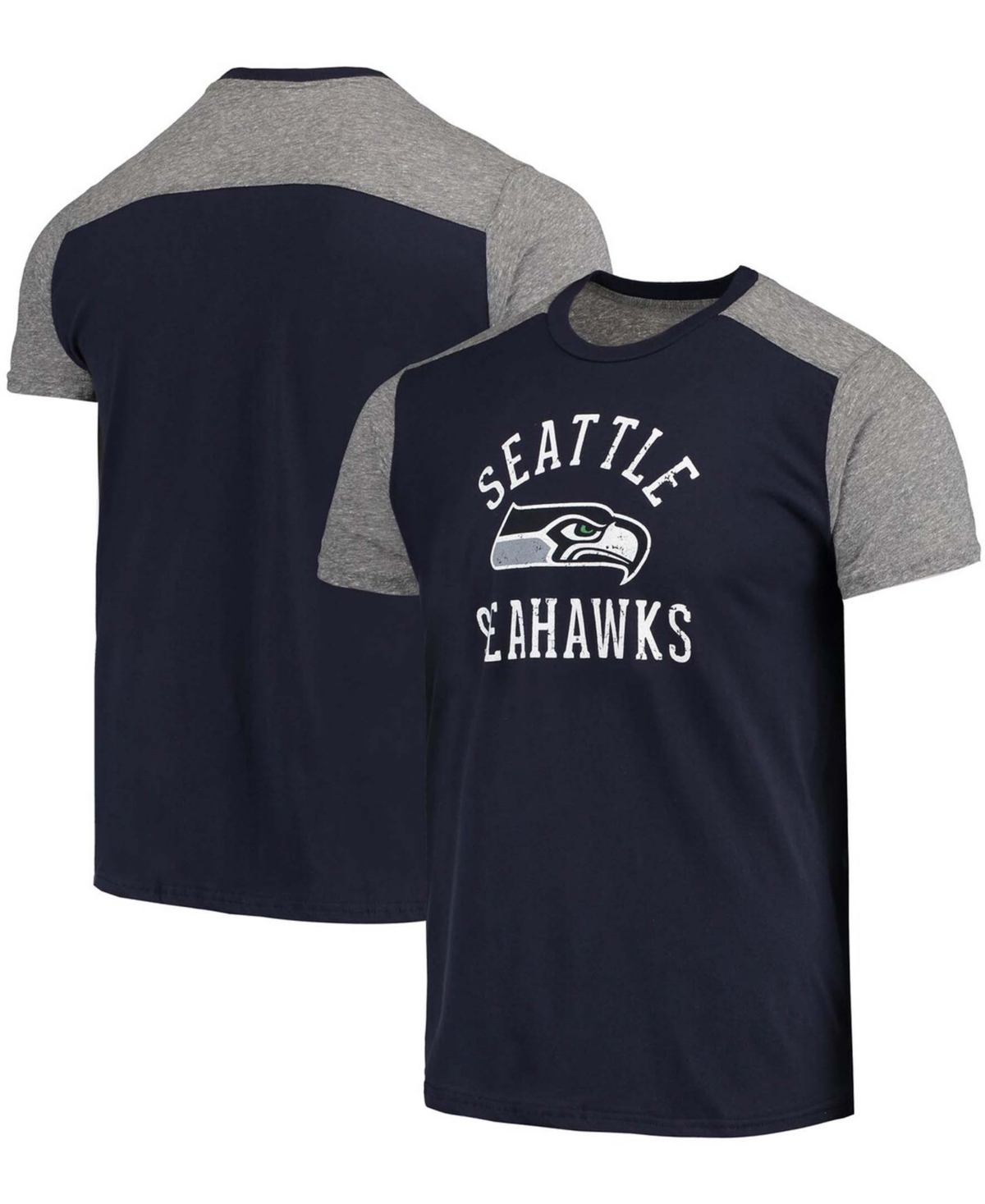 Men's College Navy, Gray Seattle Seahawks Field Goal Slub T-shirt - Navy, Gray