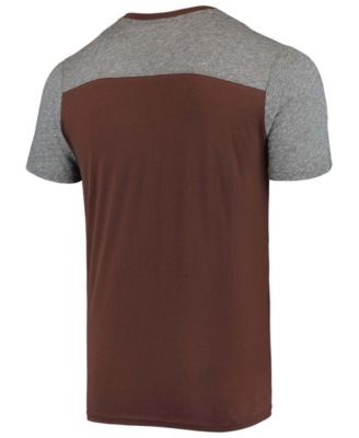 Men's Brown, Heathered Gray Cleveland Browns Gridiron Classics Field Goal Slub T-shirt