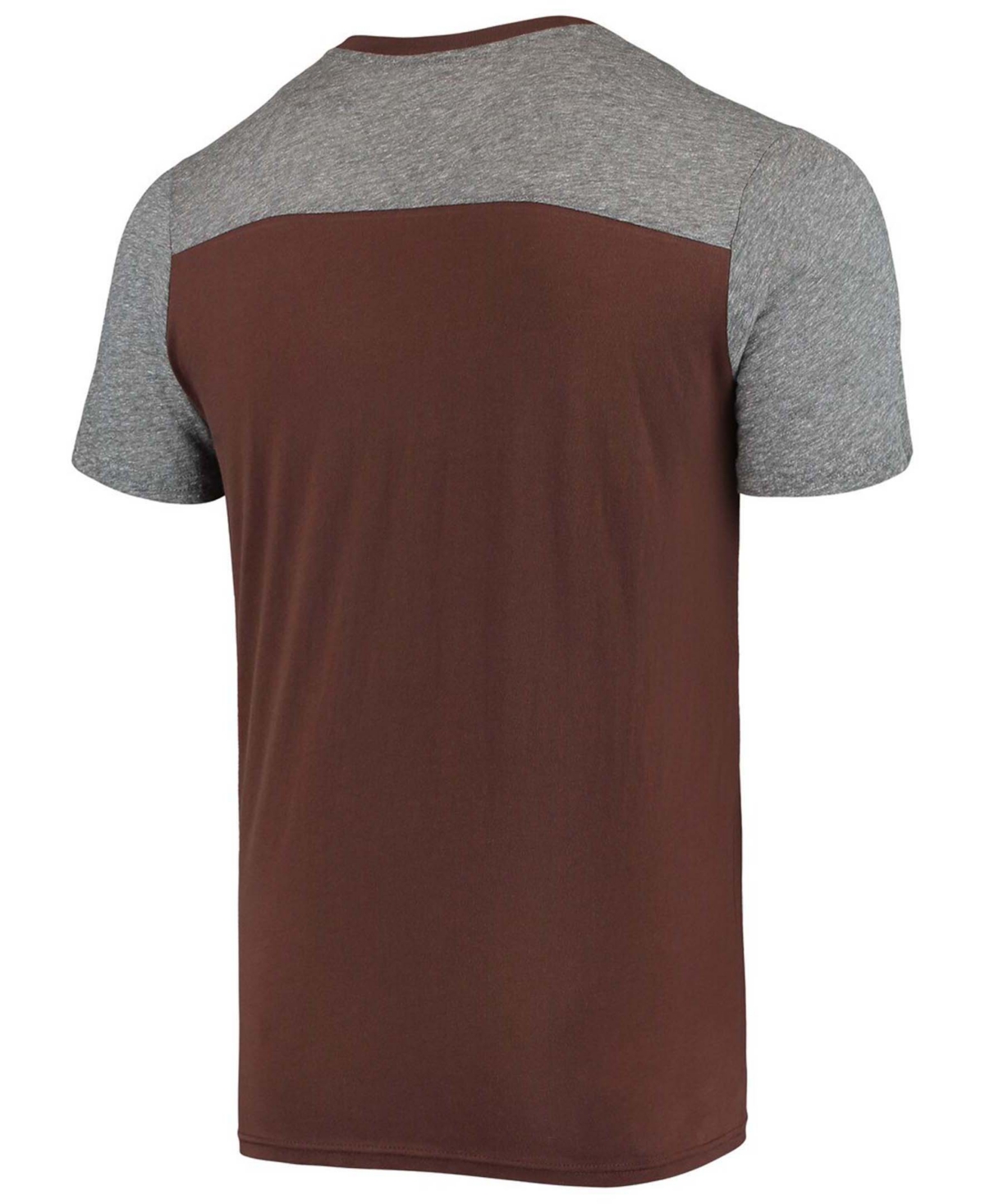 Majestic Men's Brown, Heathered Gray Cleveland Browns Gridiron Classics Field Goal Slub T-shirt In Brown,heathered Gray