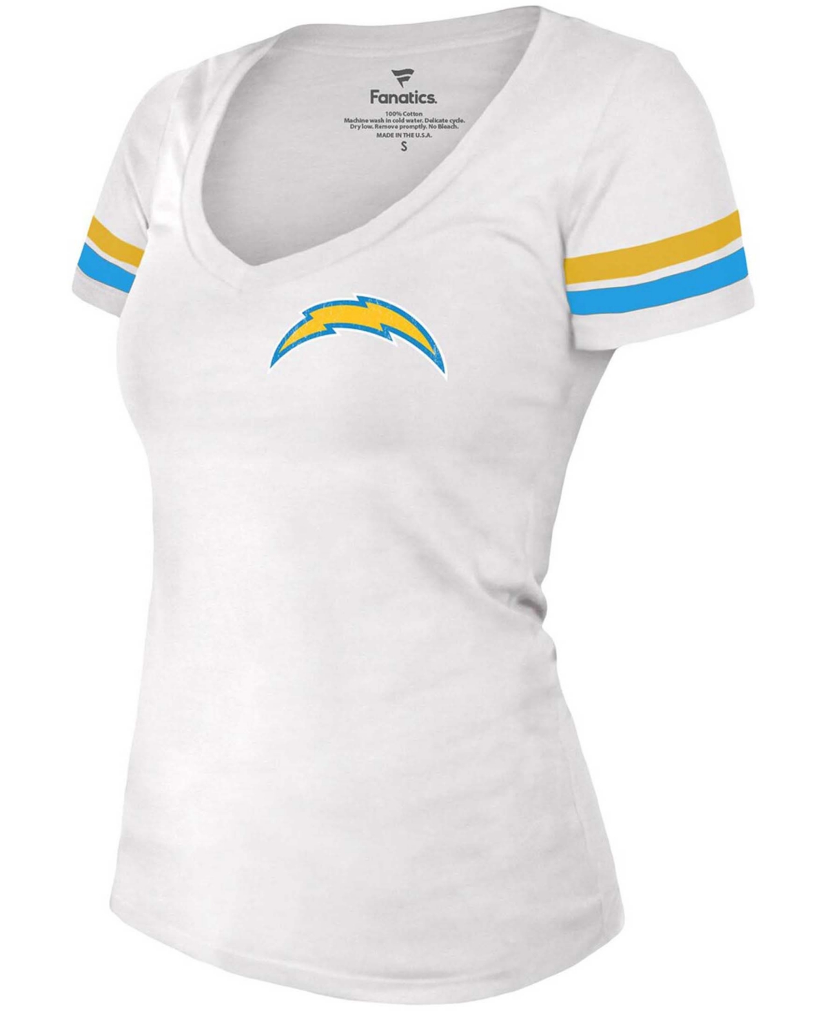 Women's Justin HerbertLos Angeles Chargers Name Number V-Neck T-shirt - White