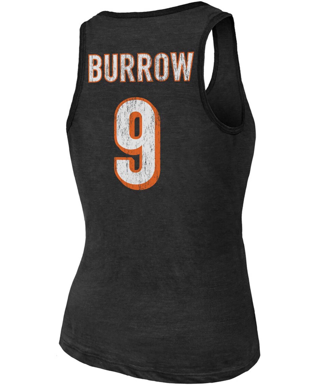 Women's HeatheredCincinnati Bengals Name Number Tri-Blend Tank Top - Black