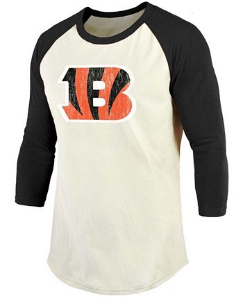 Men's New Era Orange Cincinnati Bengals Current Raglan Long Sleeve T-Shirt