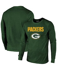 Green Bay Packers Lockup Tri-Blend Long Sleeve T-shirt - Green