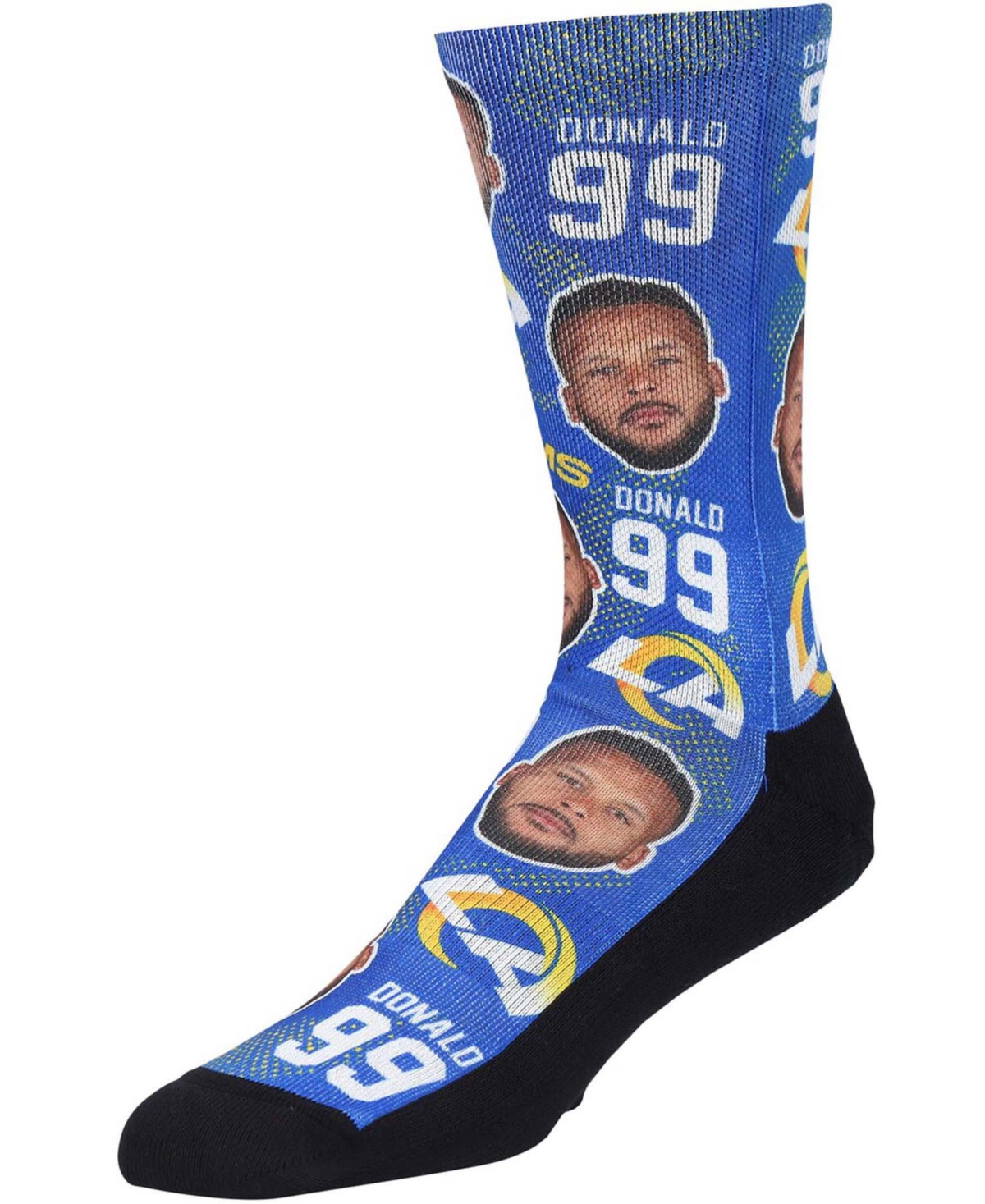 Men's Aaron Donald Los Angeles Rams Football Guy Multi Crew Socks - Multi