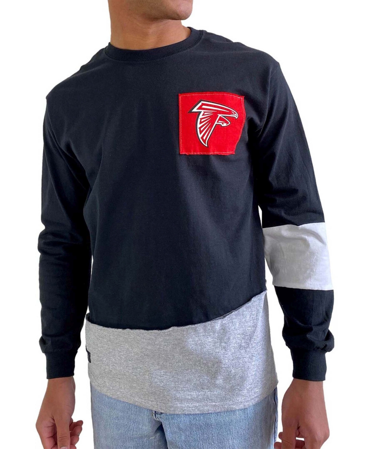 Men'sAtlanta Falcons Angle Long Sleeve T-shirt - Black