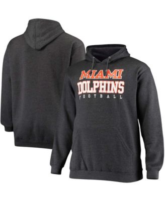 Fanatics Men's Big and Tall Heathered Charcoal Miami Dolphins