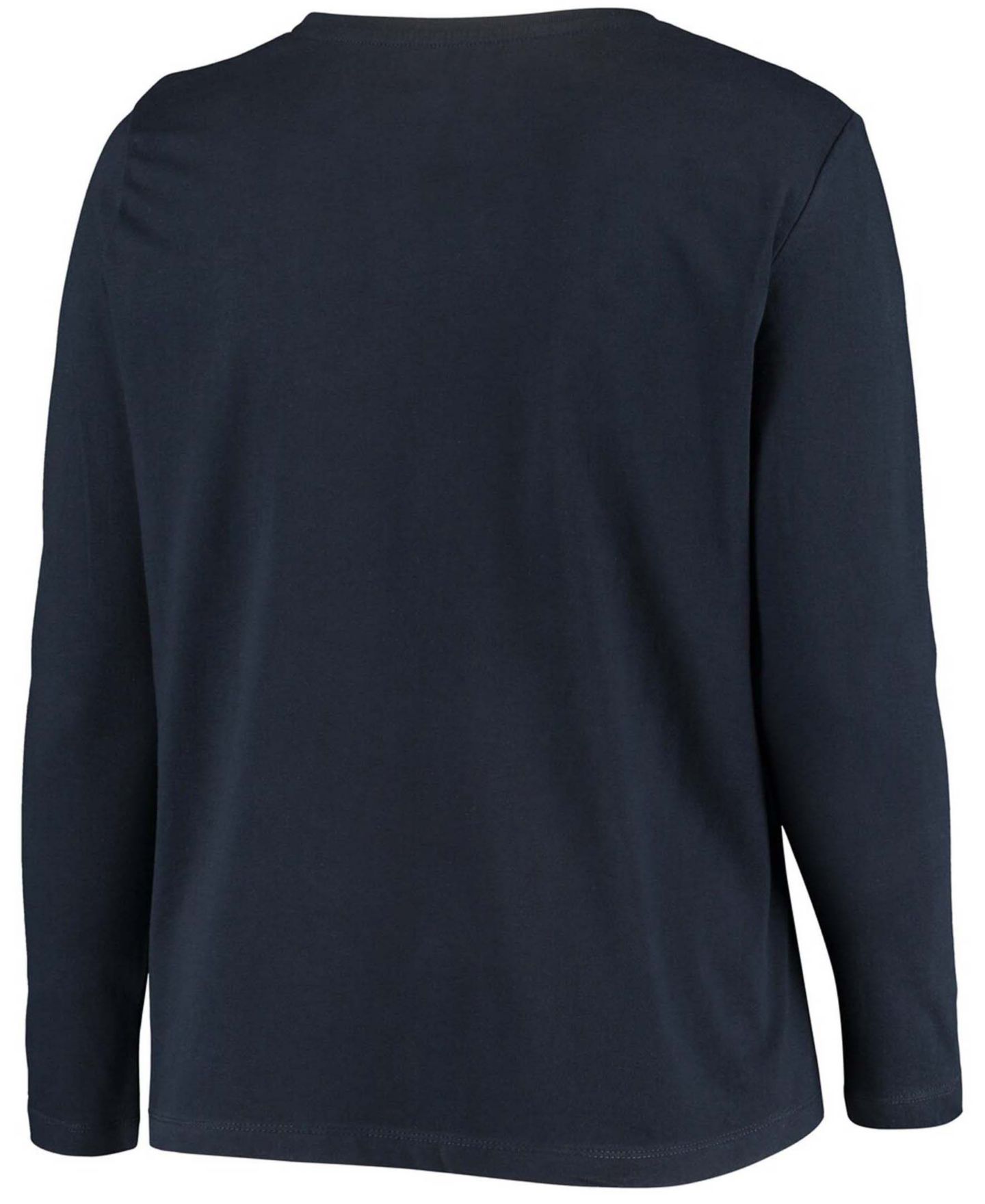 Женская футболка Fanatics Plus Size Navy New England Patriots Primary Logo Long Sleeve — фото 2