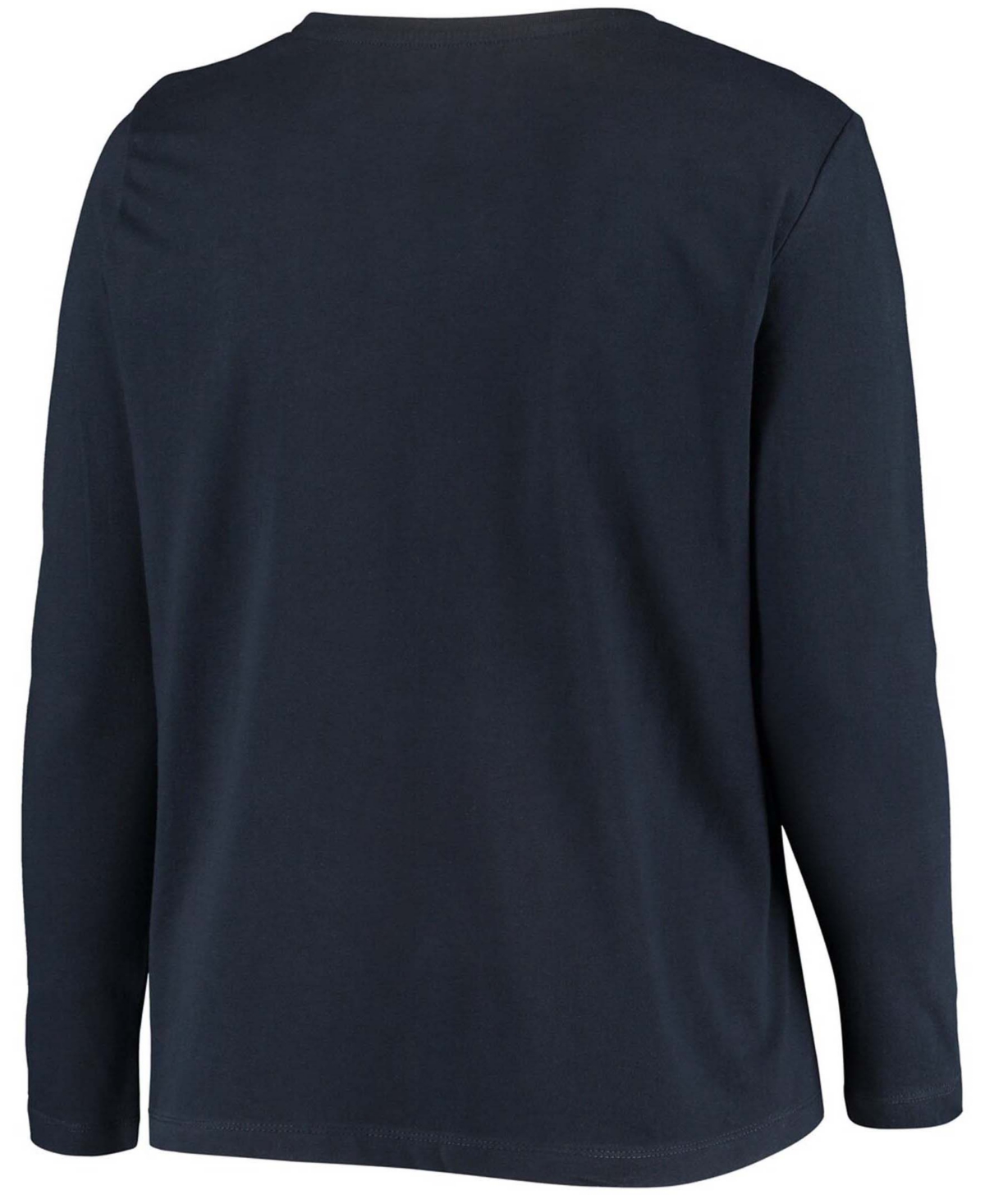 Women's Plus SizeNew England Patriots Primary Logo Long Sleeve T-shirt - Navy