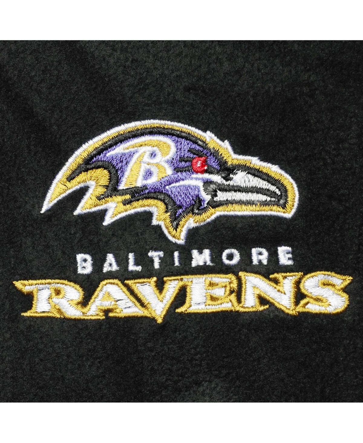 Men'sBaltimore Ravens Houston Fleece Full-Zip Vest - Black