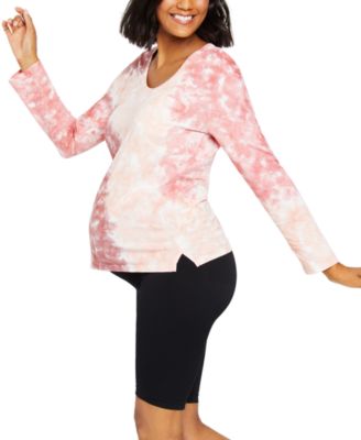 Motherhood Maternity Lived In Cotton Tie-Dyed Maternity T-Shirt
