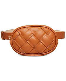 Basket-Weave Quilted Belt Bag