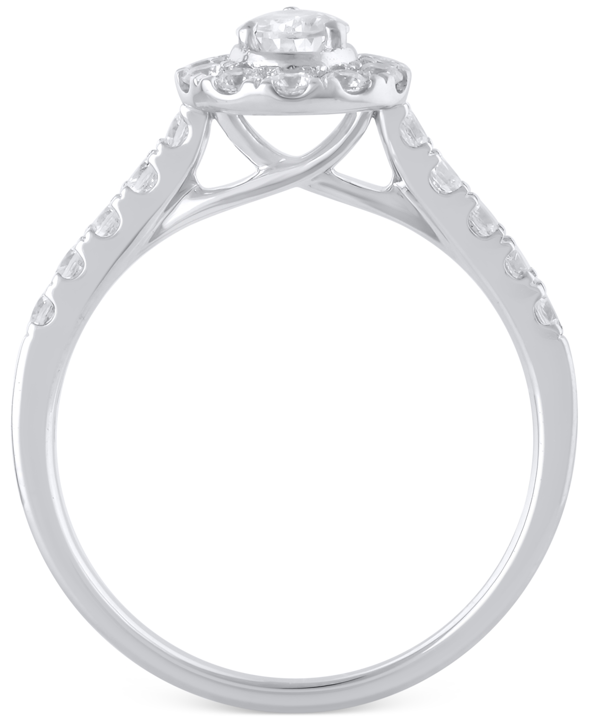 Diamond Pear-Cut Halo Bridal Set (1 ct. t.w.) in 14k- White Gold