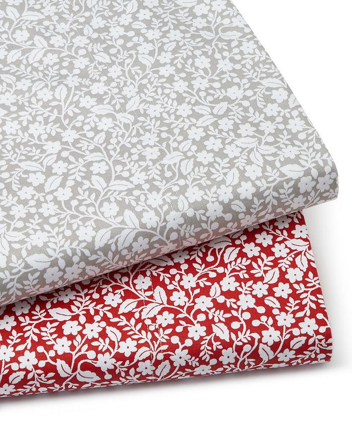 Charter Club Supima Cotton 550-Thread Count 4-Pc. Floral-Print Full