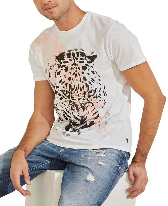 kunst lening Mok GUESS Men's Leopard Graphic T-Shirt & Reviews - T-Shirts - Men - Macy's