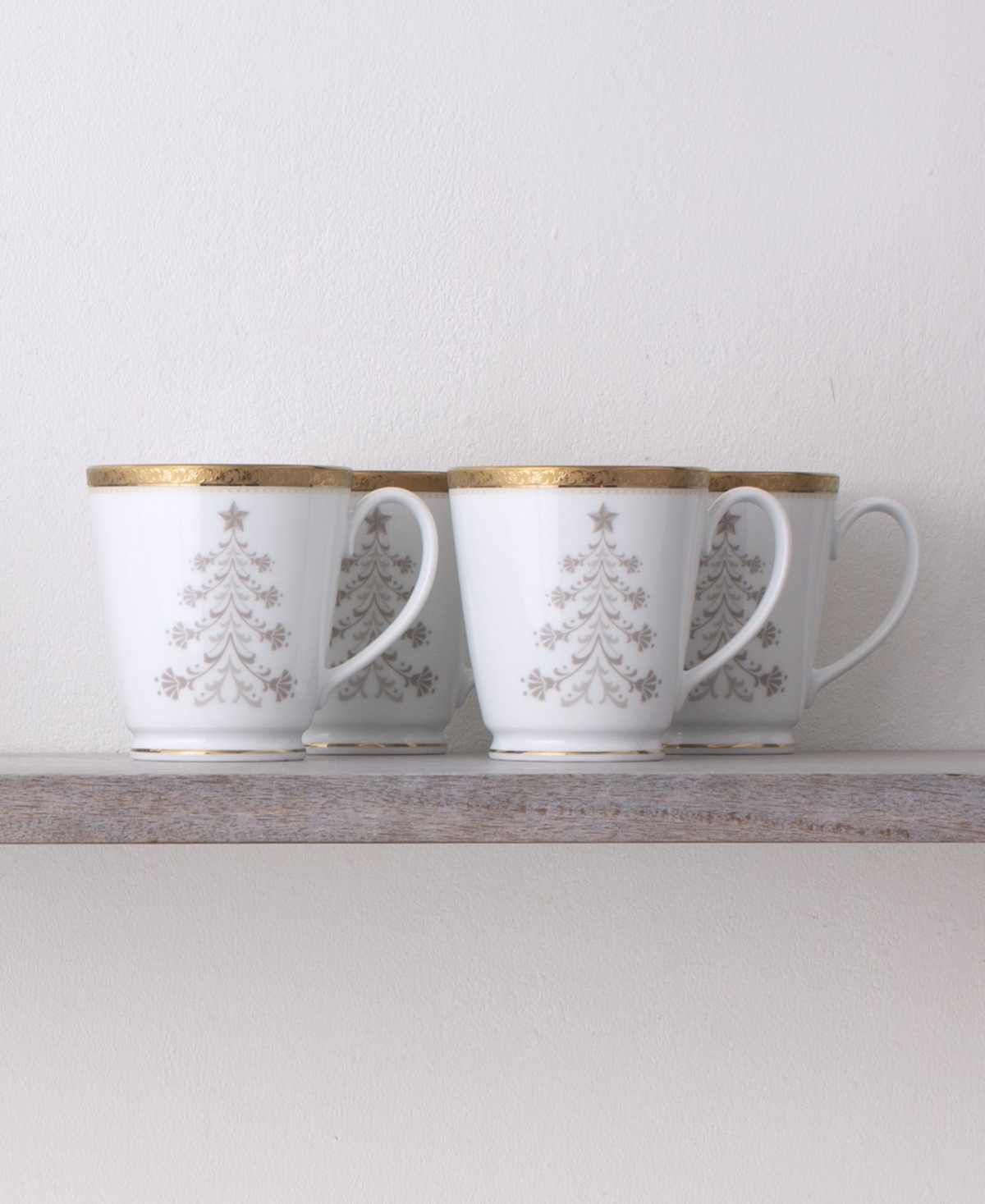 Charlotta Holiday Tree Mugs, Set of 4