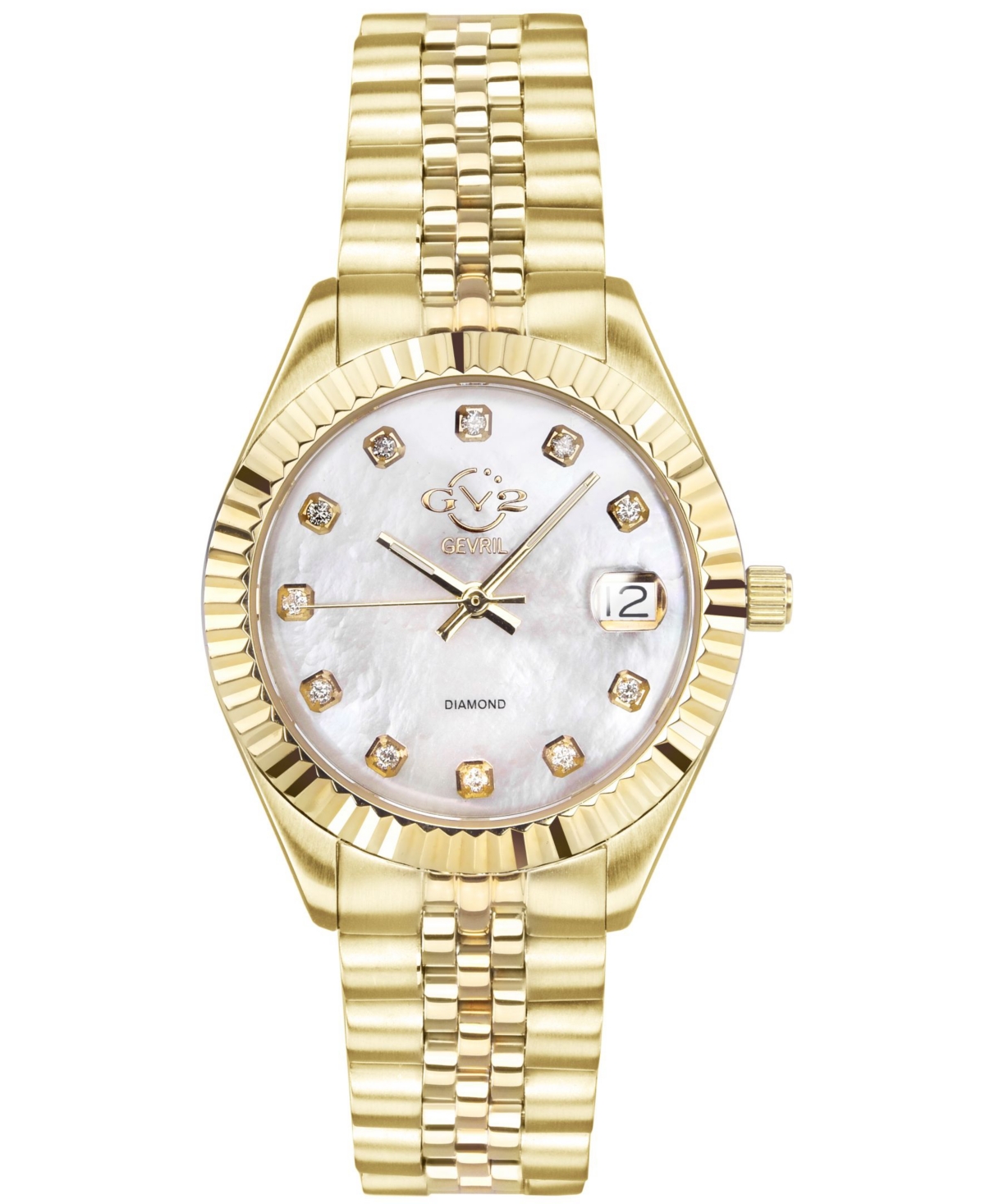 GV2 Women's Naples Gold-Tone Ion Plating Swiss Quartz Bracelet Watch 34 mm - Gold-Tone