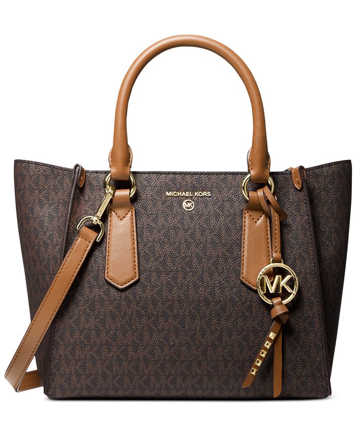 Michael Kors Logo Kris Medium Satchel & Reviews - Handbags ...