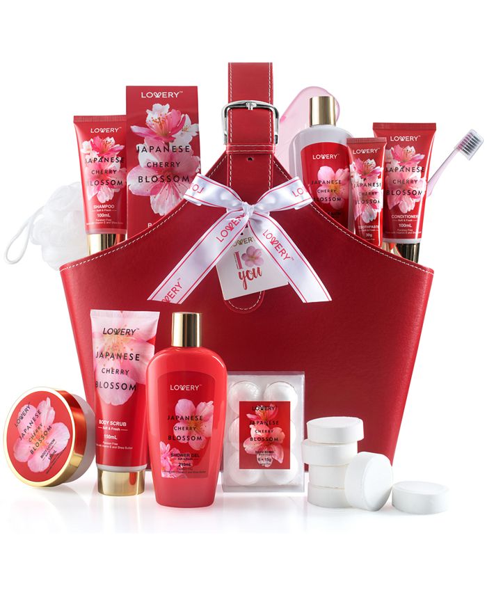Lovery Body Care Gift Set, Japanese Cherry Blossom Home Spa Tote Bag Gift  Set, 25 Piece - Macy's