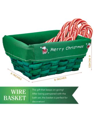 Strawberry Sandalwood Christmas Gift Set, Bath and Body Care Gift Package, 8 Piece