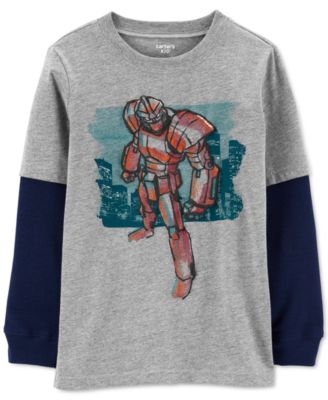 Carter's - Little & Big Boys Robot Layered-Look T-Shirt